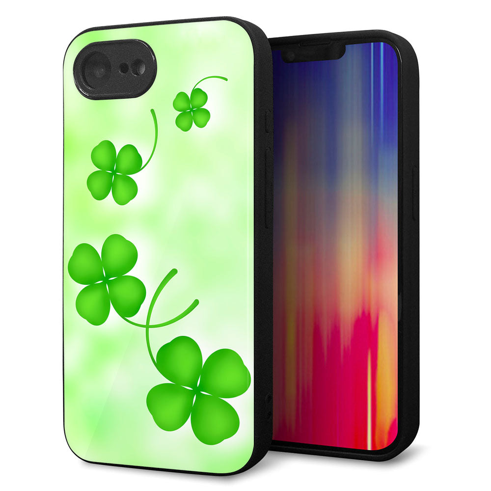 iPhone16e 強化ガラス&TPUスマホケース ガラプリ【VA819 まいおりる幸運】