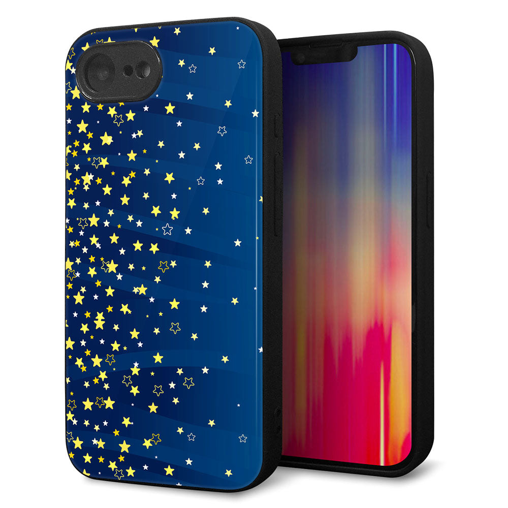 iPhone16e 強化ガラス&TPUスマホケース ガラプリ【VA842 満天の星空】