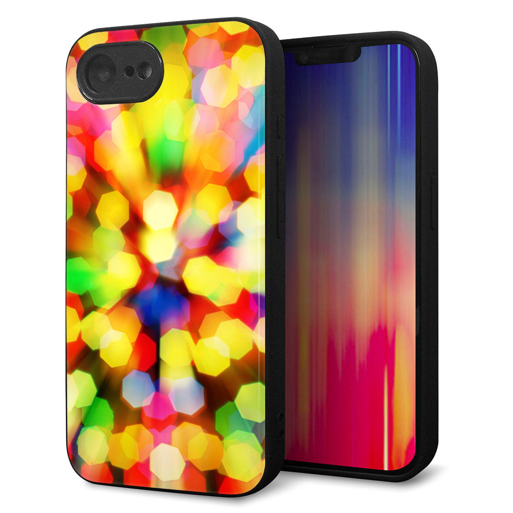 iPhone16e 強化ガラス&TPUスマホケース ガラプリ【VA874 未来へのワープ】