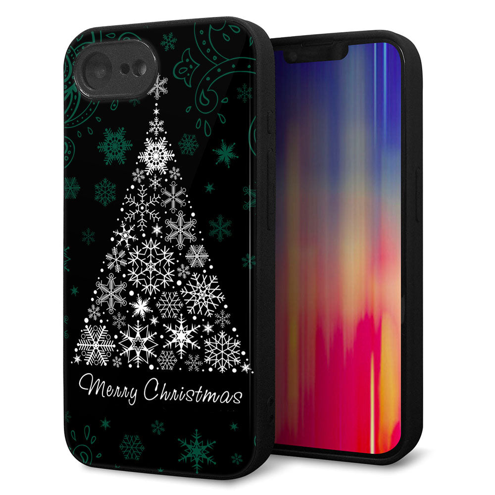 iPhone16e 強化ガラス&TPUスマホケース ガラプリ【XA808 聖なるツリー】