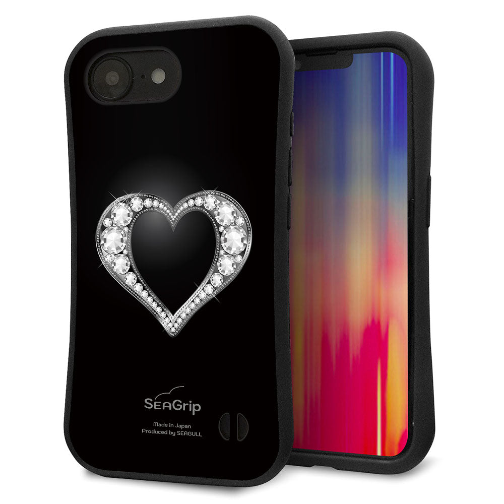 iPhone16e スマホケース 「SEA Grip」 グリップケース Sライン 【041 ゴージャスハート】 UV印刷