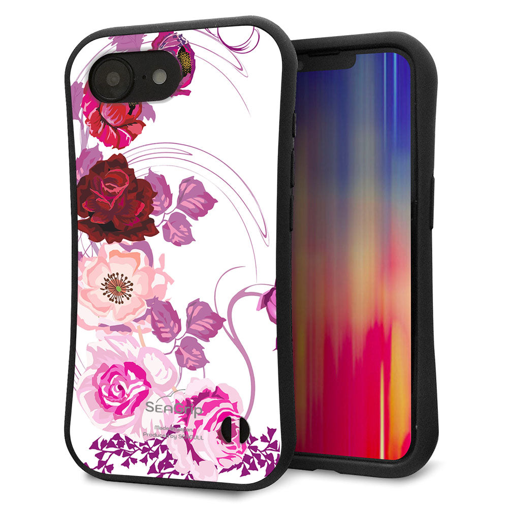 iPhone16e スマホケース 「SEA Grip」 グリップケース Sライン 【116 6月のバラ】 UV印刷