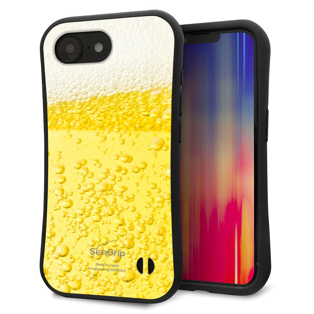 iPhone16e スマホケース 「SEA Grip」 グリップケース Sライン 【450 生ビール】 UV印刷