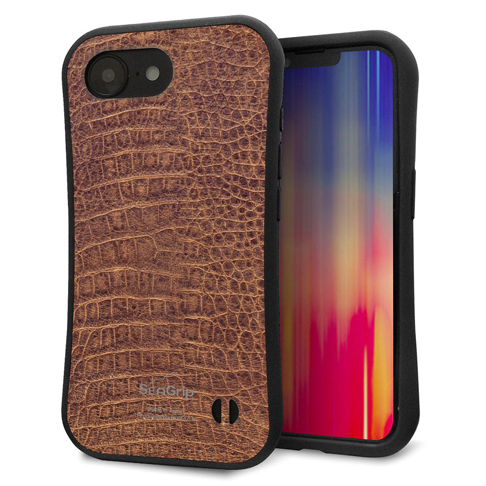 iPhone16e スマホケース 「SEA Grip」 グリップケース Sライン 【463 クロコダイル】 UV印刷