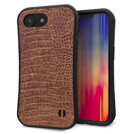 iPhone16e スマホケース 「SEA Grip」 グリップケース Sライン 【463 クロコダイル】 UV印刷