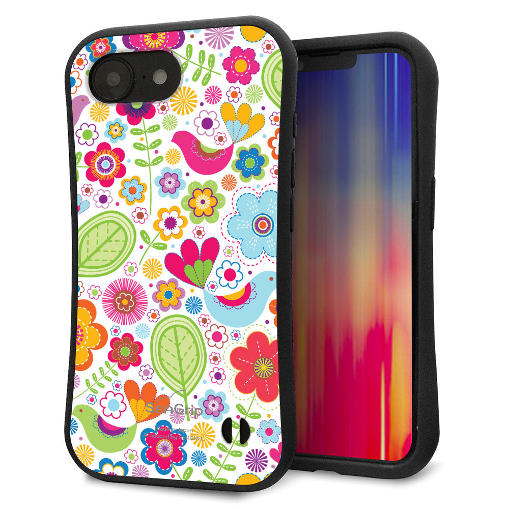 iPhone16e スマホケース 「SEA Grip」 グリップケース Sライン 【477 幸せな絵】 UV印刷