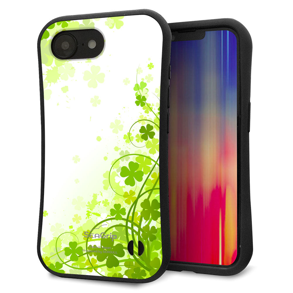iPhone16e スマホケース 「SEA Grip」 グリップケース Sライン 【565 四葉のクローバー】 UV印刷