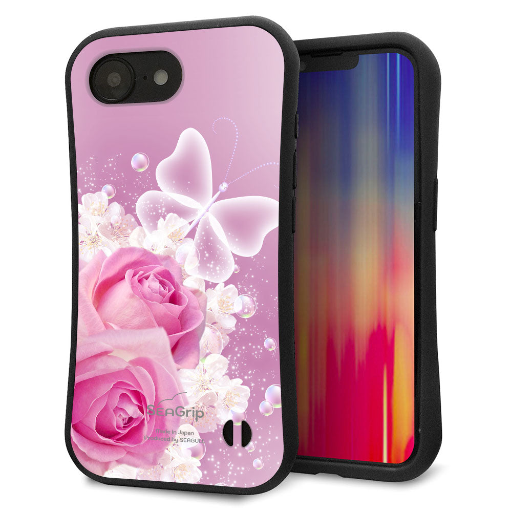iPhone16e スマホケース 「SEA Grip」 グリップケース Sライン 【1166 ローズロマンス】 UV印刷