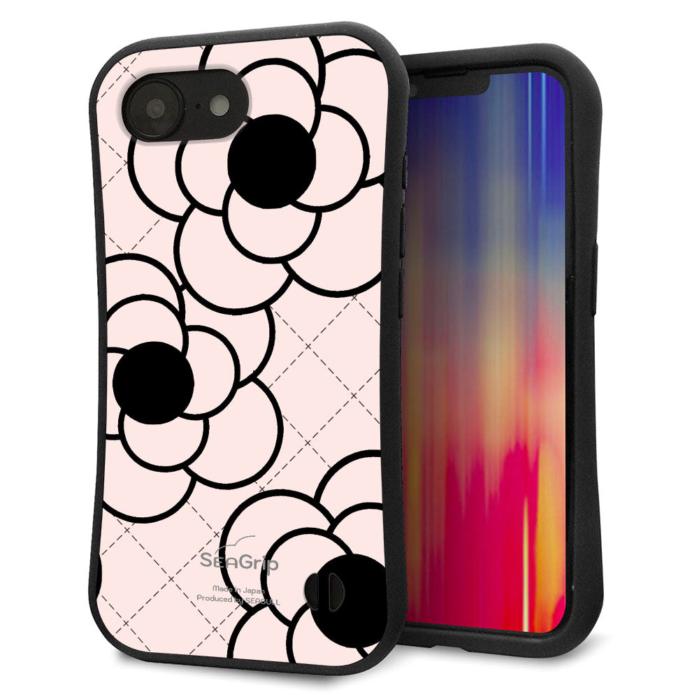 iPhone16e スマホケース 「SEA Grip」 グリップケース Sライン 【EK926 カメリア(極うすピンク)】 UV印刷
