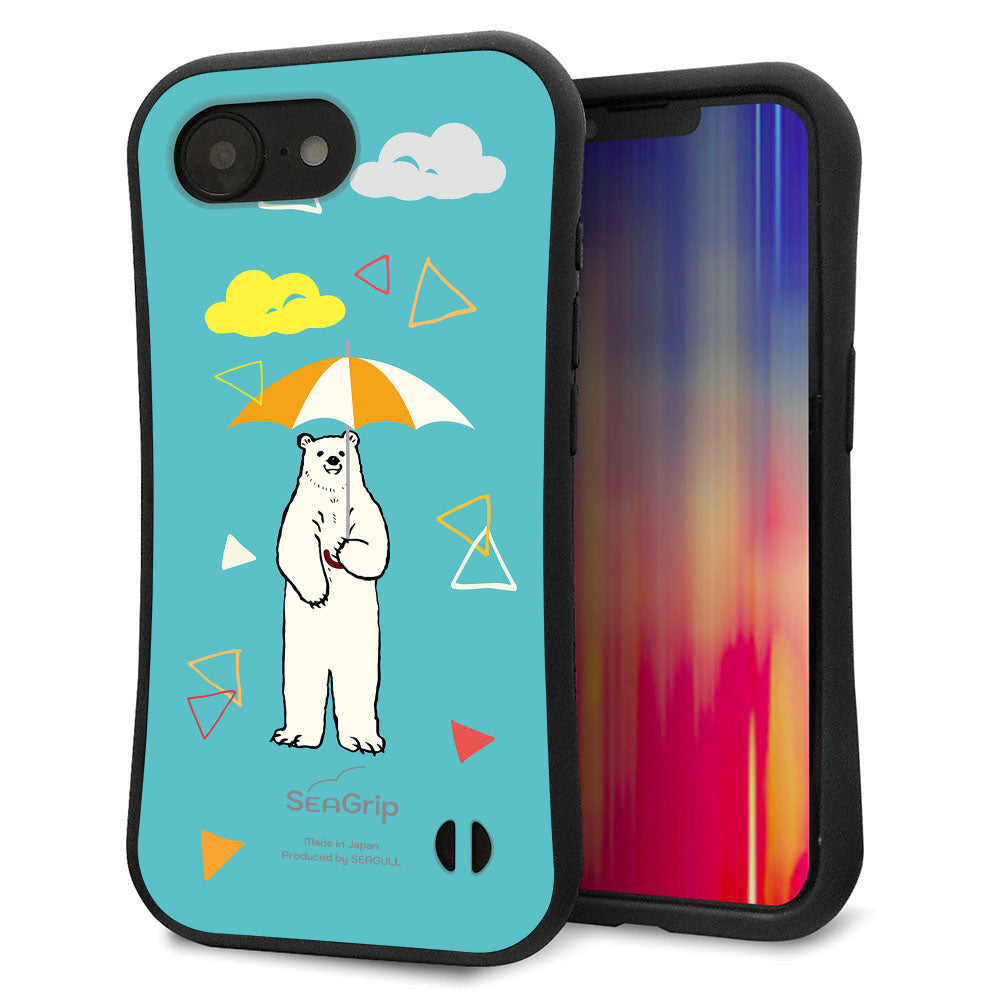 iPhone16e スマホケース 「SEA Grip」 グリップケース Sライン 【FD831 アニマルサマー シロクマ】 UV印刷
