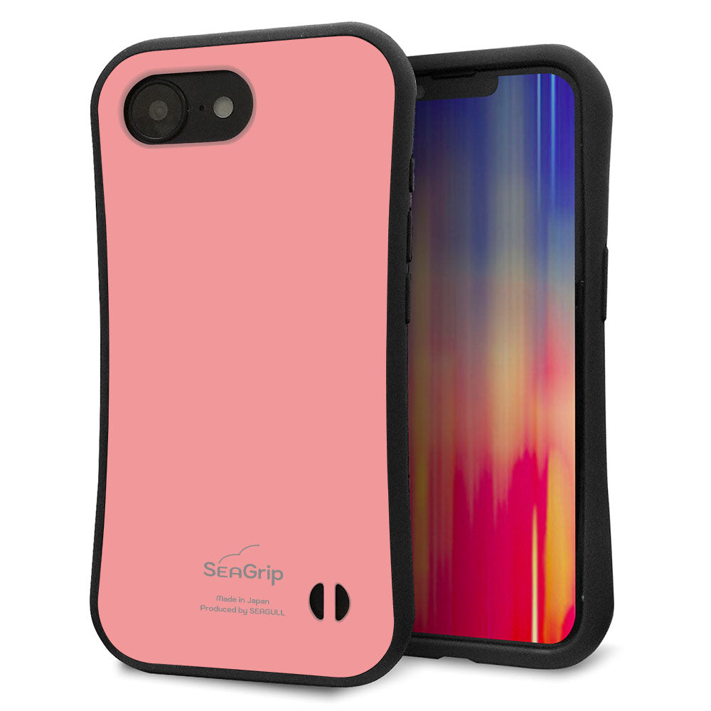 iPhone16e スマホケース 「SEA Grip」 グリップケース Sライン 【KM902 パステルカラー(パステルレッド)】 UV印刷