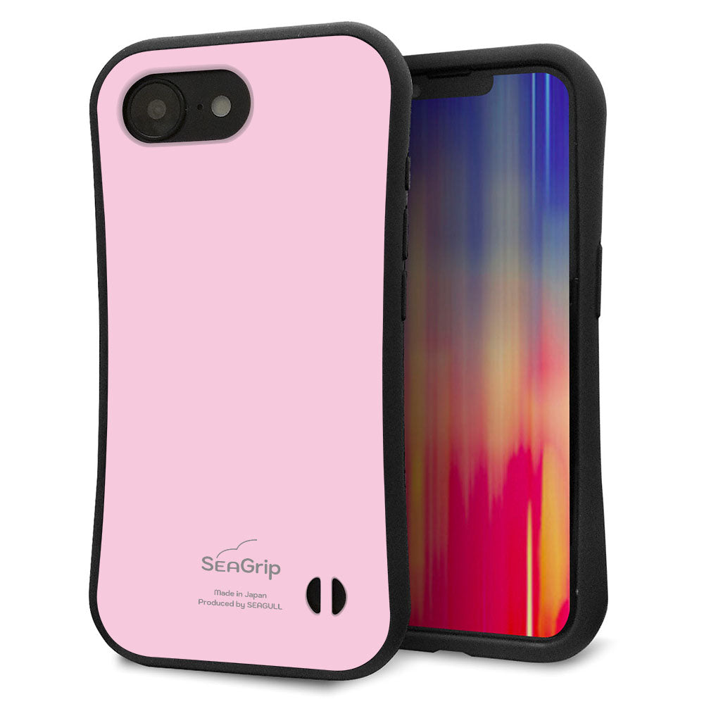 iPhone16e スマホケース 「SEA Grip」 グリップケース Sライン 【KM903 パステルカラー(パステルローズピンク)】 UV印刷