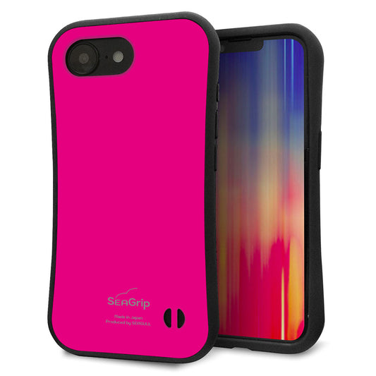iPhone16e スマホケース 「SEA Grip」 グリップケース Sライン 【KM910 ポップカラー(ピンク)】 UV印刷
