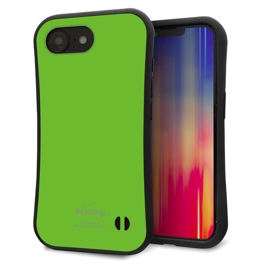 iPhone16e スマホケース 「SEA Grip」 グリップケース Sライン 【KM914 ポップカラー(ライム)】 UV印刷