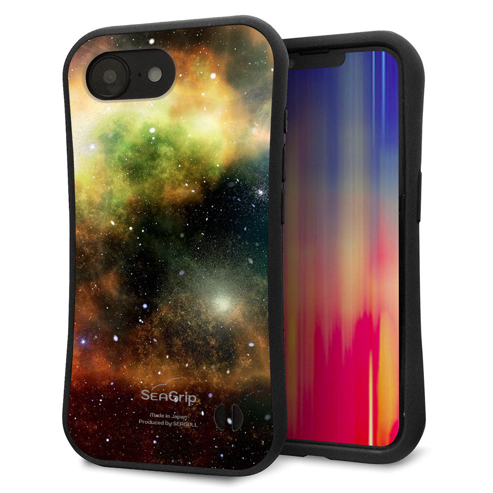 iPhone16e スマホケース 「SEA Grip」 グリップケース Sライン 【KM926 Galaxias Yellow】 UV印刷