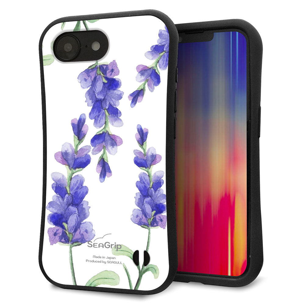 iPhone16e スマホケース 「SEA Grip」 グリップケース Sライン 【MA868 サルビア】 UV印刷