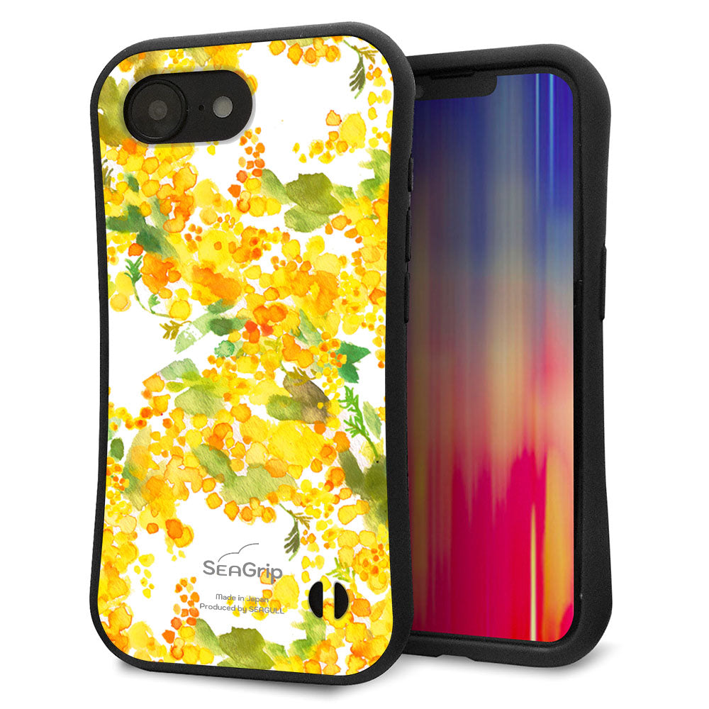 iPhone16e スマホケース 「SEA Grip」 グリップケース Sライン 【MA870 ミモザ】 UV印刷