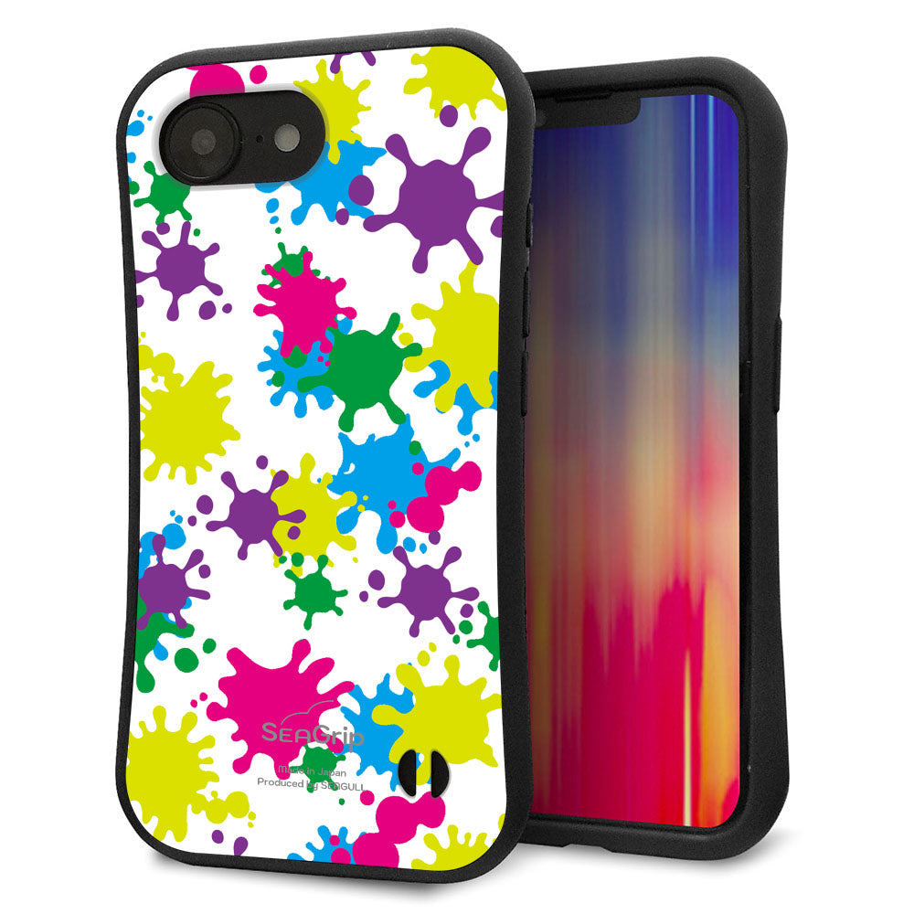 iPhone16e スマホケース 「SEA Grip」 グリップケース Sライン 【MA878 ペイントホワイト】 UV印刷