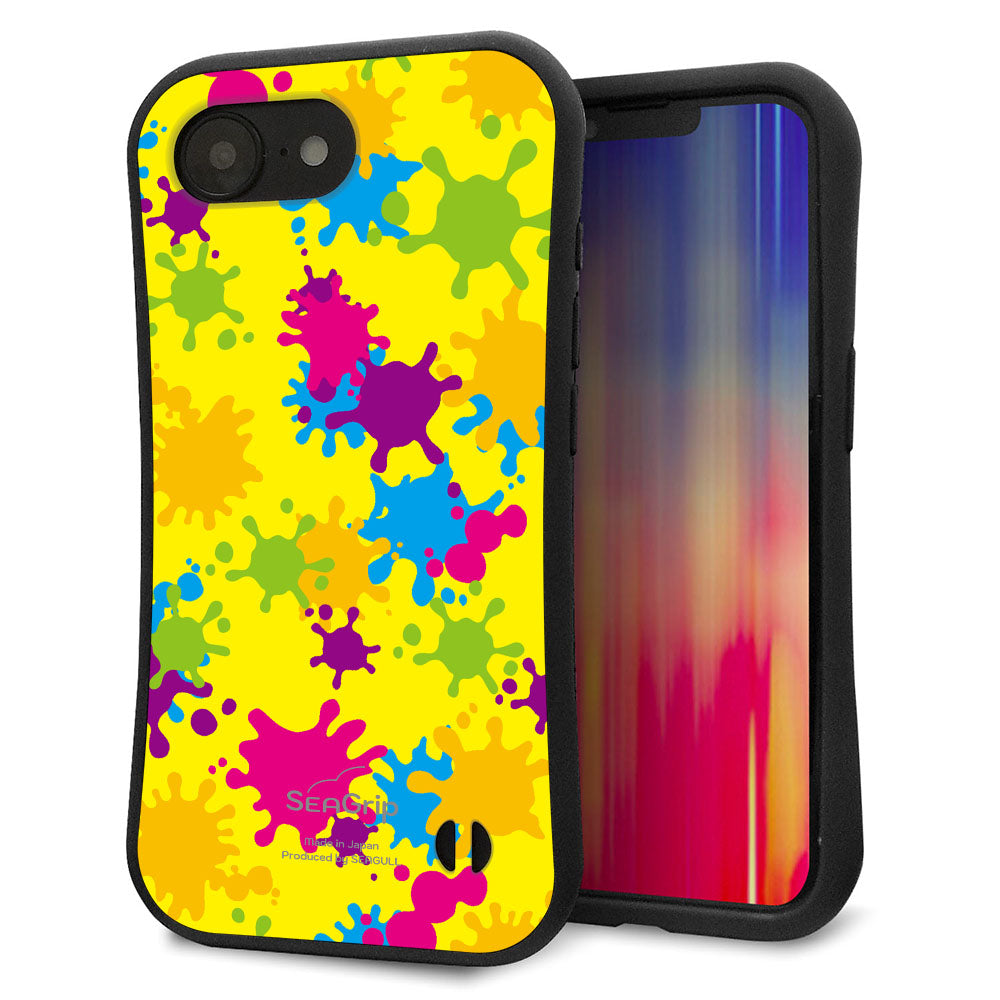 iPhone16e スマホケース 「SEA Grip」 グリップケース Sライン 【MA879 ペイントイエロー】 UV印刷