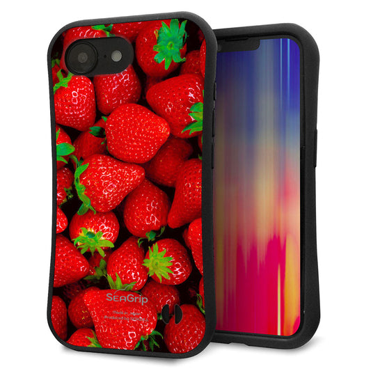 iPhone16e スマホケース 「SEA Grip」 グリップケース Sライン 【MA881 ストロベリー】 UV印刷