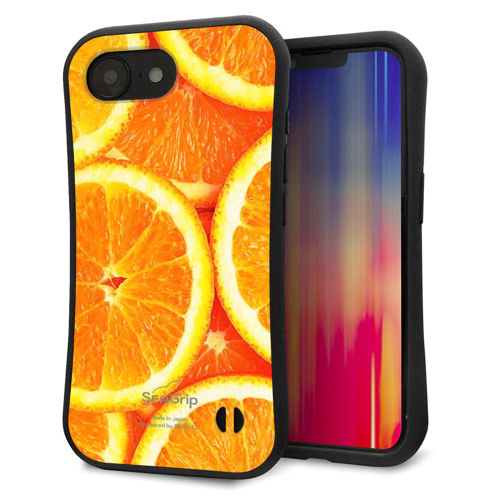 iPhone16e スマホケース 「SEA Grip」 グリップケース Sライン 【MA882 オレンジ】 UV印刷