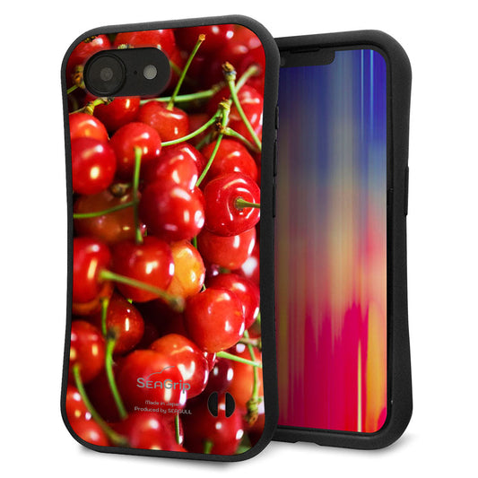 iPhone16e スマホケース 「SEA Grip」 グリップケース Sライン 【MA883 チェリー】 UV印刷