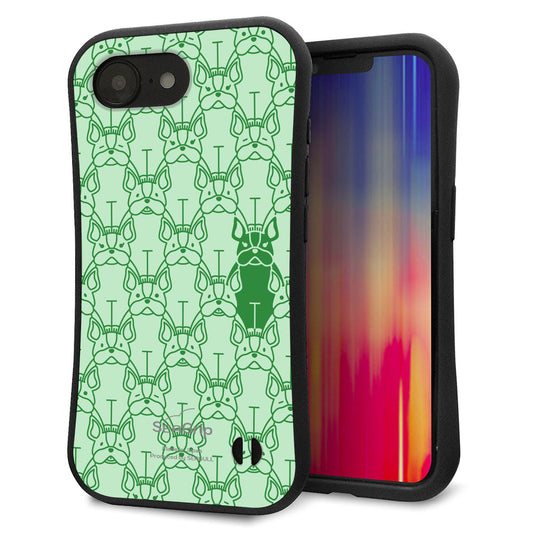 iPhone16e スマホケース 「SEA Grip」 グリップケース Sライン 【MA916 パターン ドッグ】 UV印刷