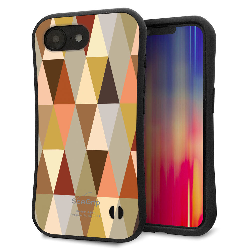 iPhone16e スマホケース 「SEA Grip」 グリップケース Sライン 【MG802 マルチブラウン】 UV印刷