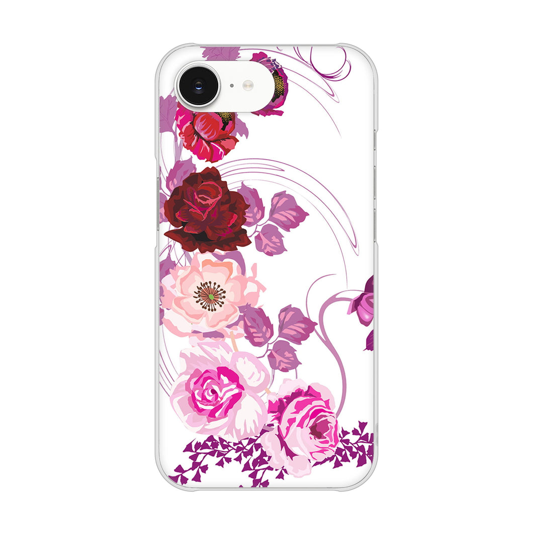 iPhone16e 高画質仕上げ 背面印刷 ハードケースロマンチックなバラ