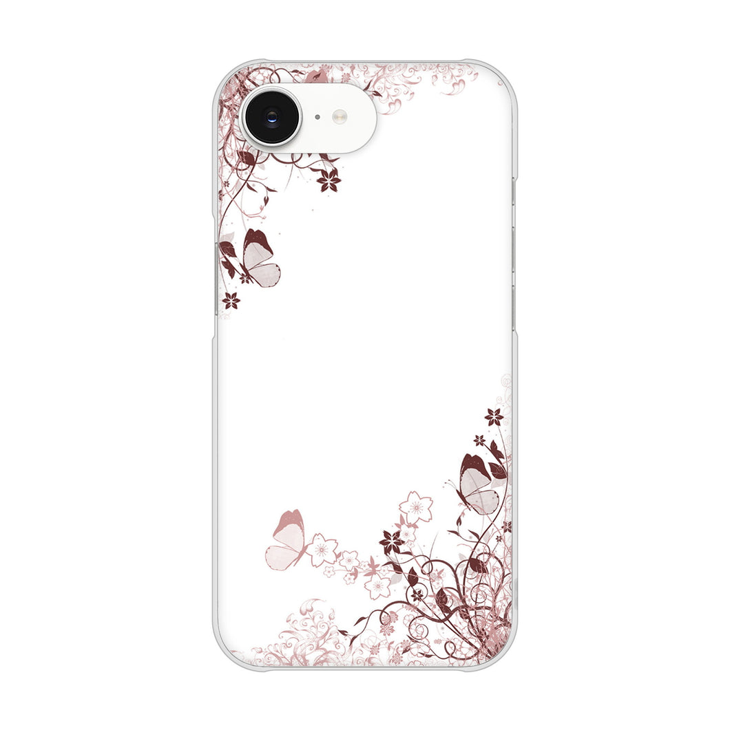 iPhone16e 高画質仕上げ 背面印刷 ハードケースバタフライ