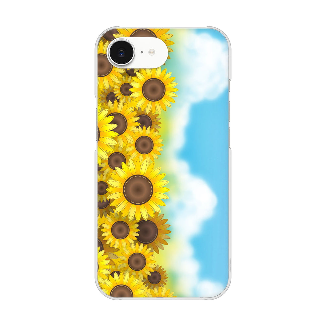 iPhone16e 高画質仕上げ 背面印刷 ハードケース 【148 ひまわり畑】