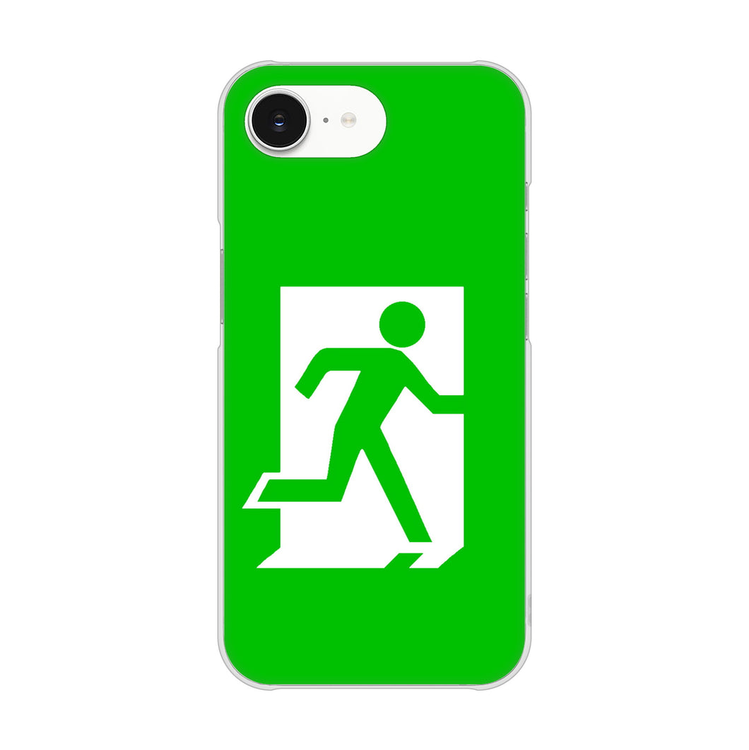 iPhone16e 高画質仕上げ 背面印刷 ハードケース 【163 非常口】