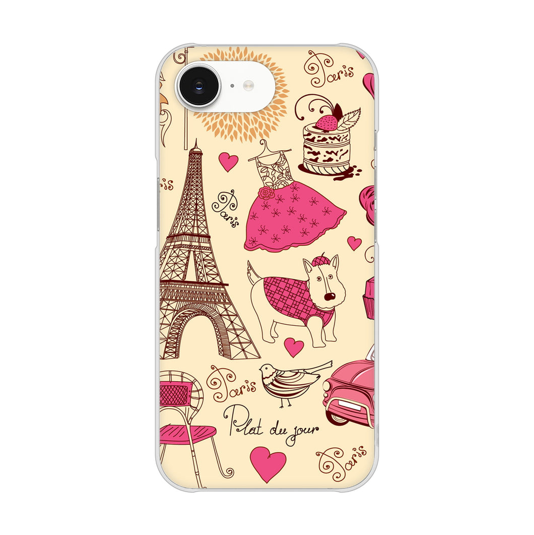 iPhone16e 高画質仕上げ 背面印刷 ハードケースLOVE フランス