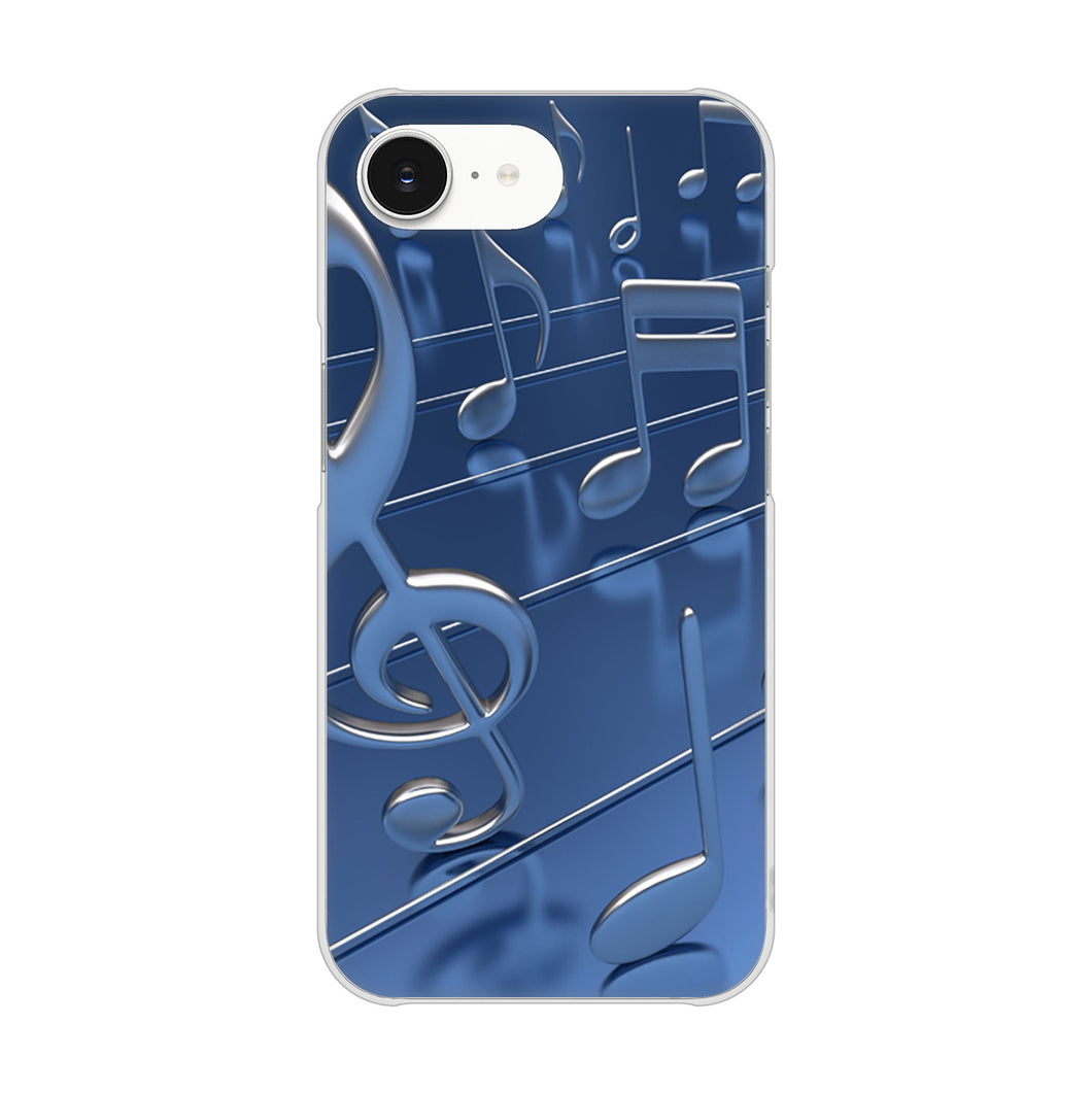 iPhone16e 高画質仕上げ 背面印刷 ハードケース音符