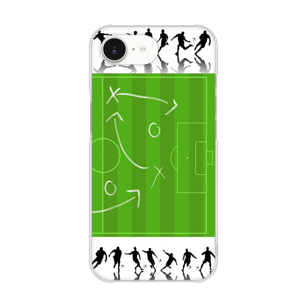 iPhone16e 高画質仕上げ 背面印刷 ハードケース 【304 サッカー戦略ボード】