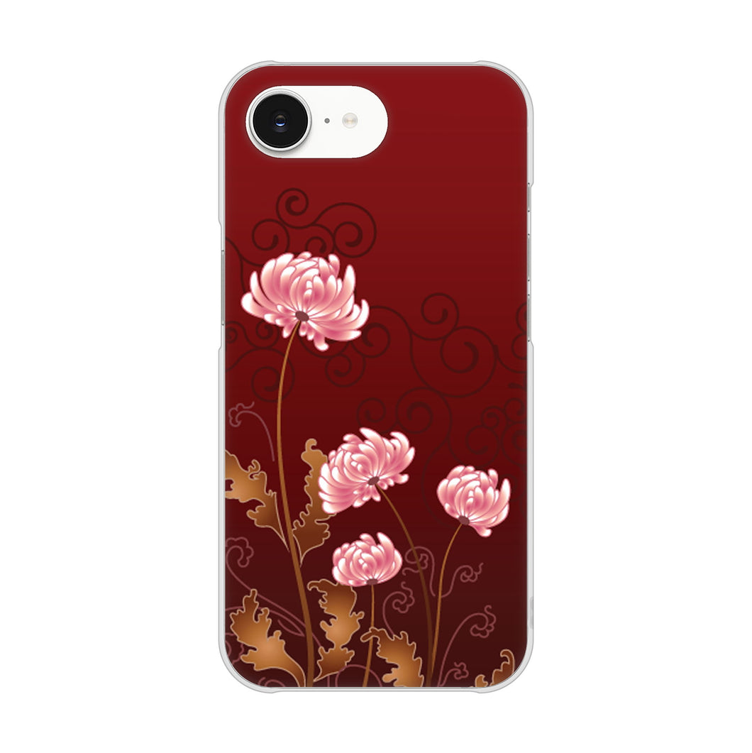 iPhone16e 高画質仕上げ 背面印刷 ハードケース 【375 優美な菊】