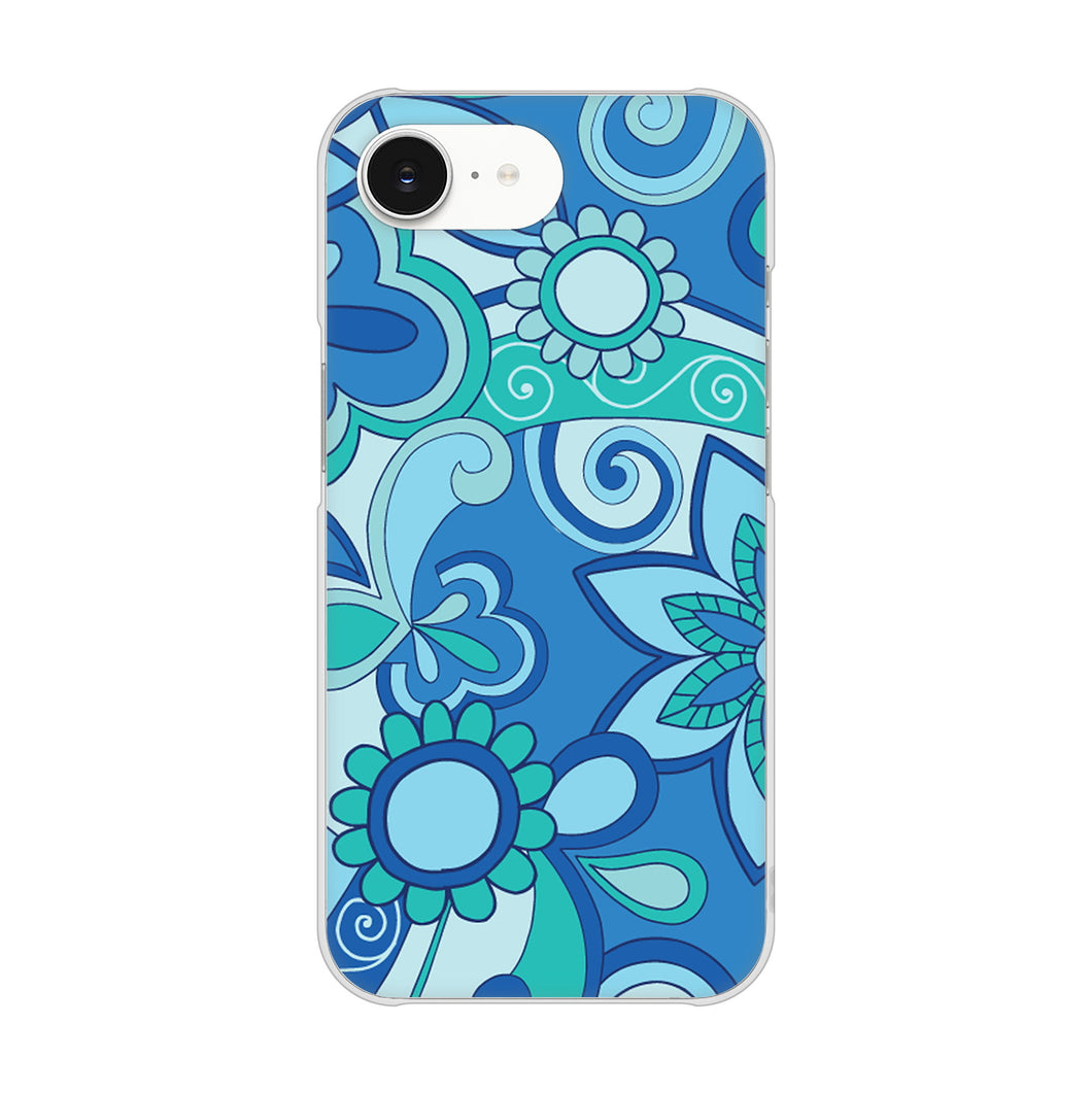 iPhone16e 高画質仕上げ 背面印刷 ハードケース 【409 ブルーミックス】