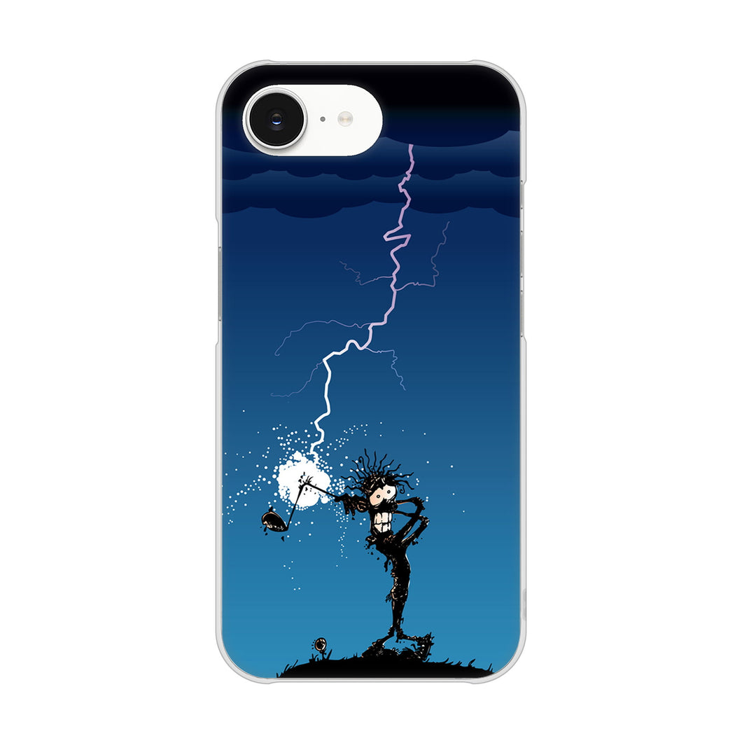 iPhone16e 高画質仕上げ 背面印刷 ハードケース 【417 ゴルファーの苦難】