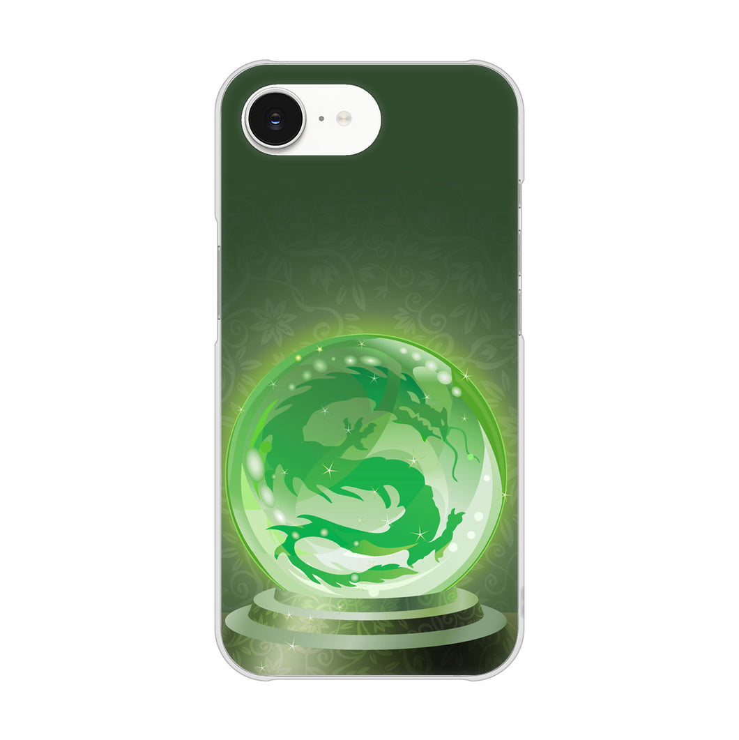 iPhone16e 高画質仕上げ 背面印刷 ハードケース 【439 水晶に浮かぶ龍】