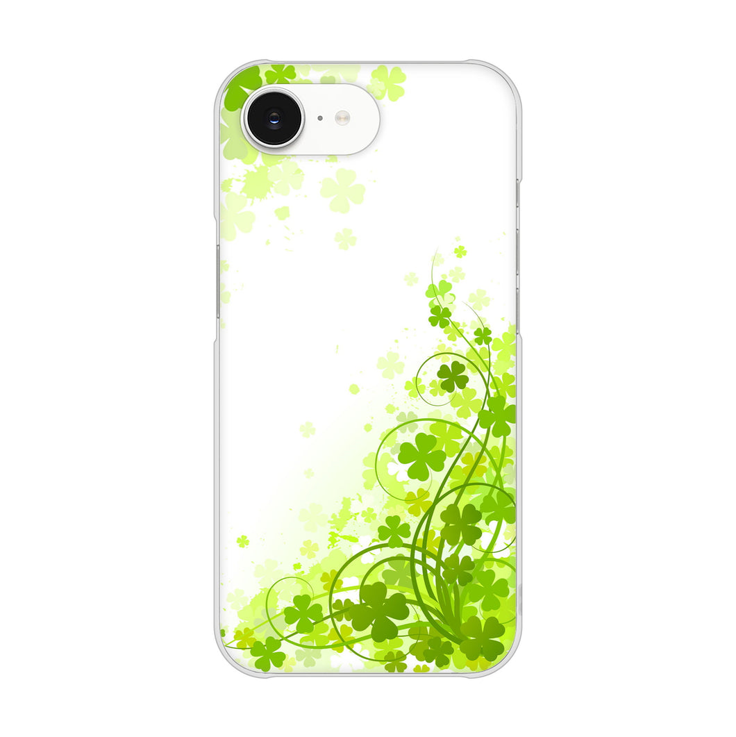 iPhone16e 高画質仕上げ 背面印刷 ハードケース 【565 四葉のクローバー】