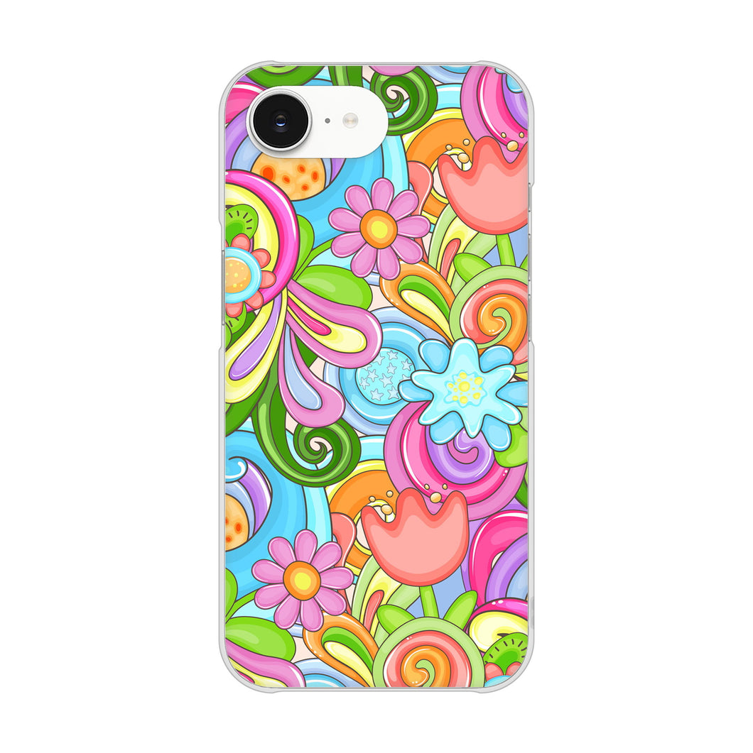 iPhone16e 高画質仕上げ 背面印刷 ハードケース 【713 ミラクルフラワー】