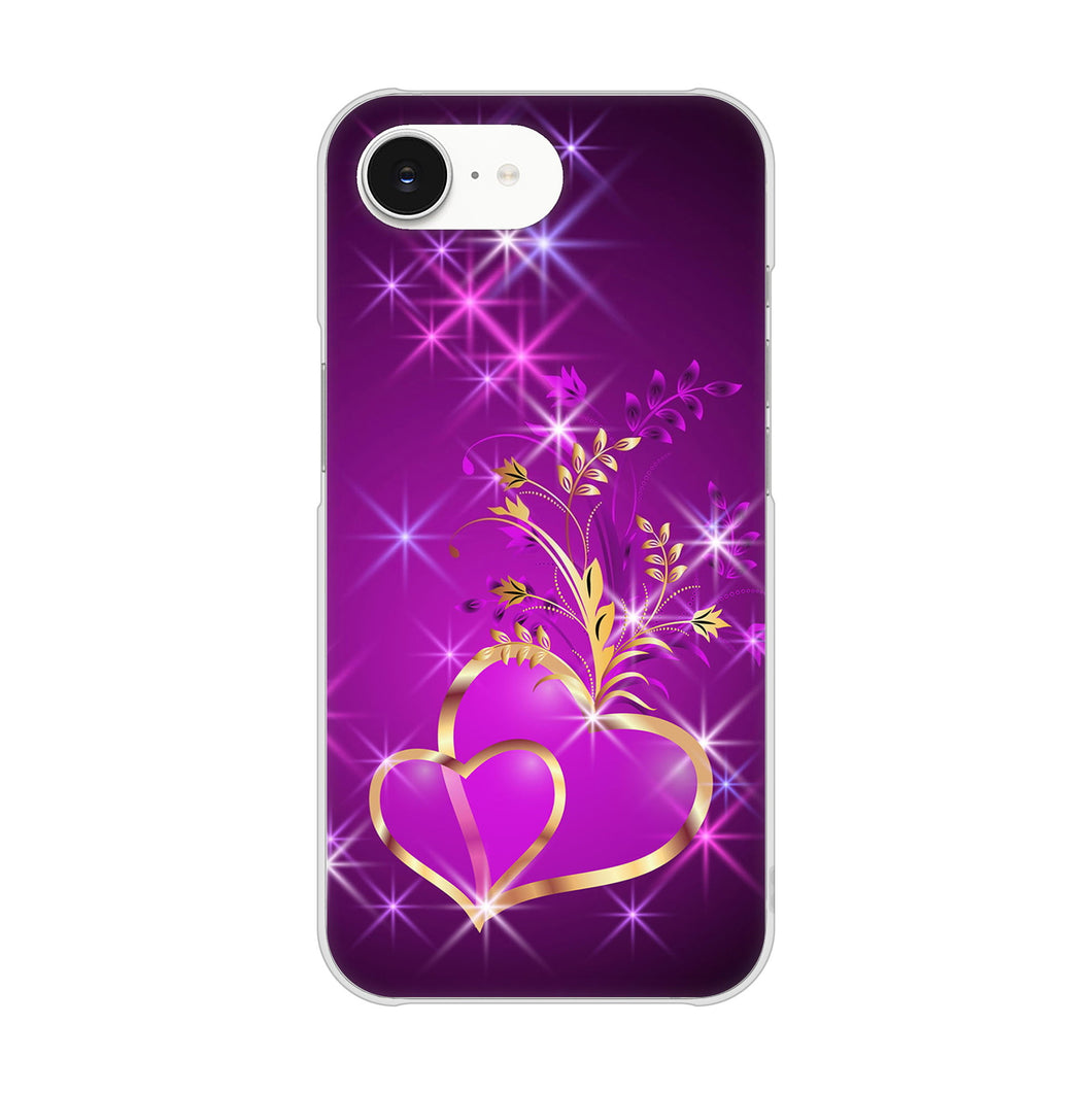 iPhone16e 高画質仕上げ 背面印刷 ハードケースきらめきハート