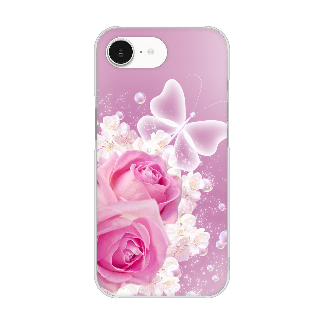 iPhone16e 高画質仕上げ 背面印刷 ハードケースロマンチックなバラ