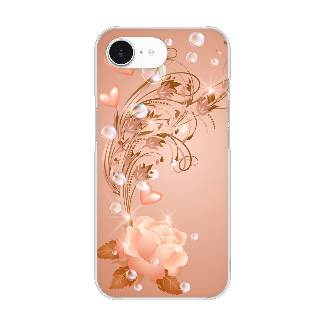 iPhone16e 高画質仕上げ 背面印刷 ハードケースロマンチックなバラ