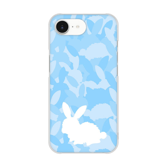 iPhone16e 高画質仕上げ 背面印刷 ハードケースむかいあぐる うさぎ迷彩風