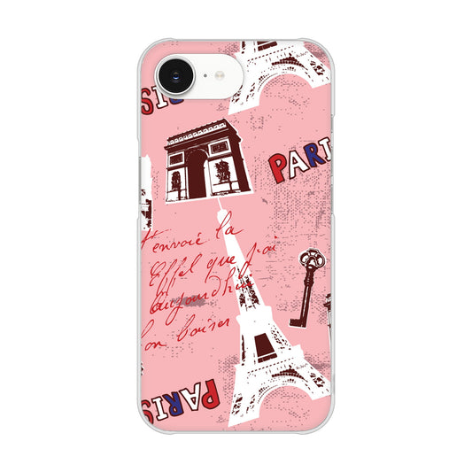 iPhone16e 高画質仕上げ 背面印刷 ハードケースビューティフルパリレッド