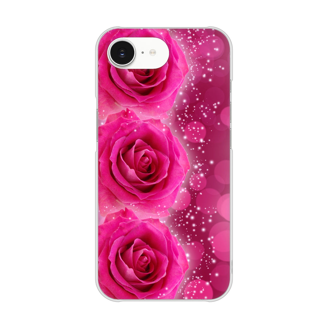 iPhone16e 高画質仕上げ 背面印刷 ハードケース 【VA815 3連のバラ】