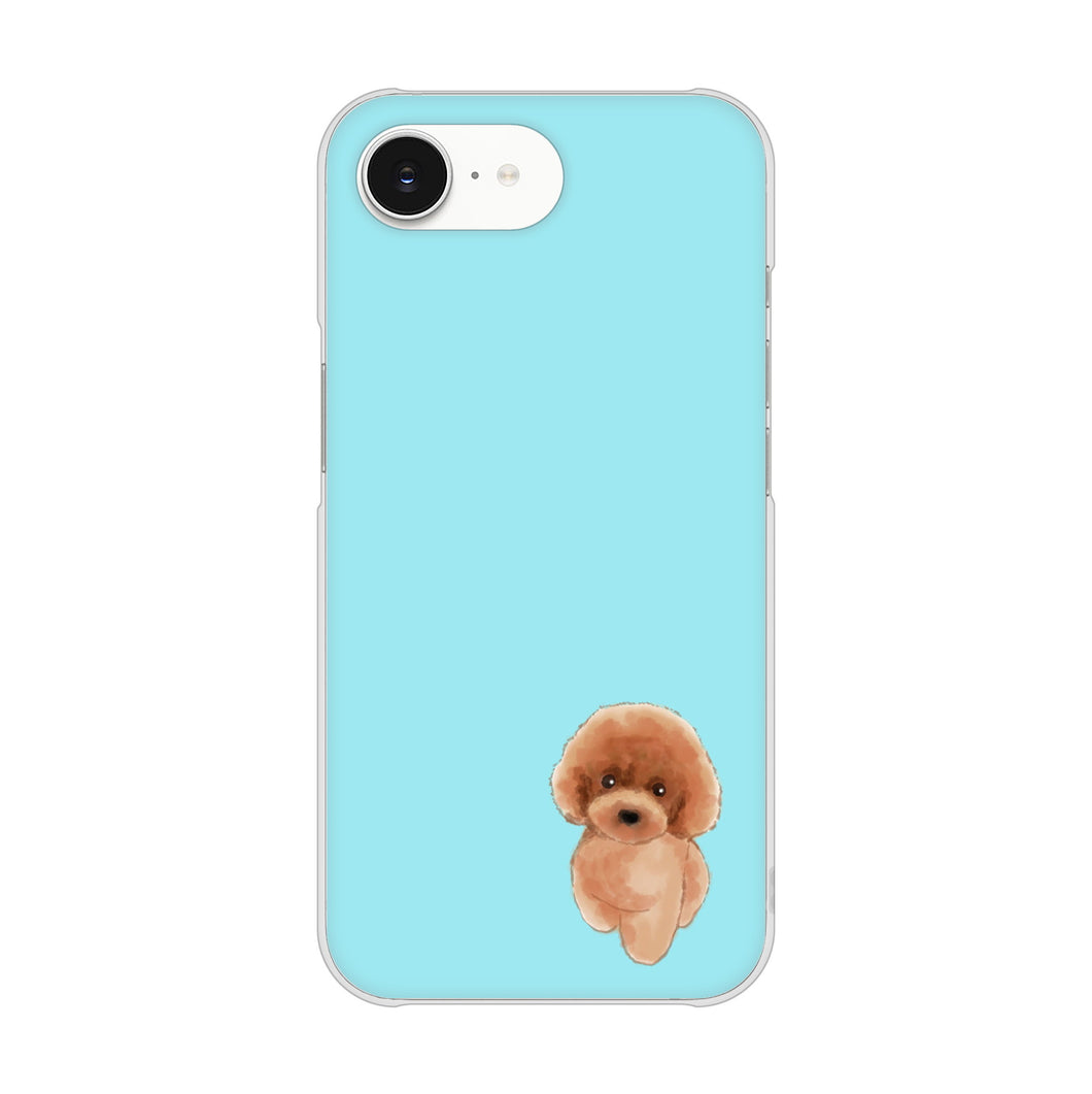 iPhone16e 高画質仕上げ 背面印刷 ハードケーストイプードルレッド