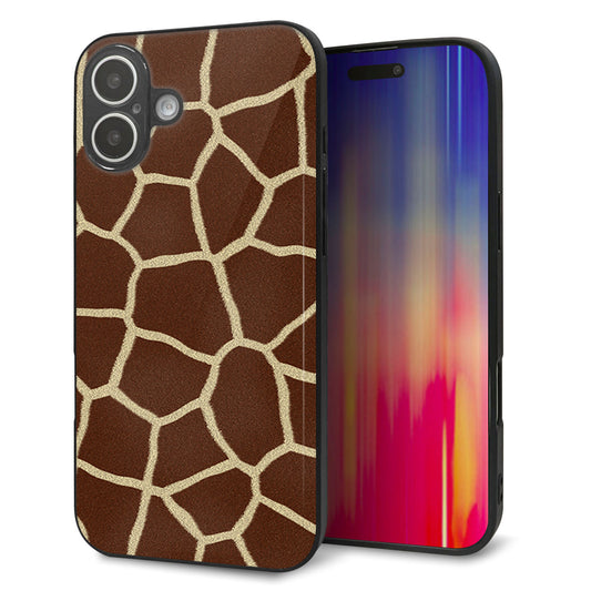 iPhone16 Plus 強化ガラス&TPUスマホケース ガラプリ【209 キリンの背中】