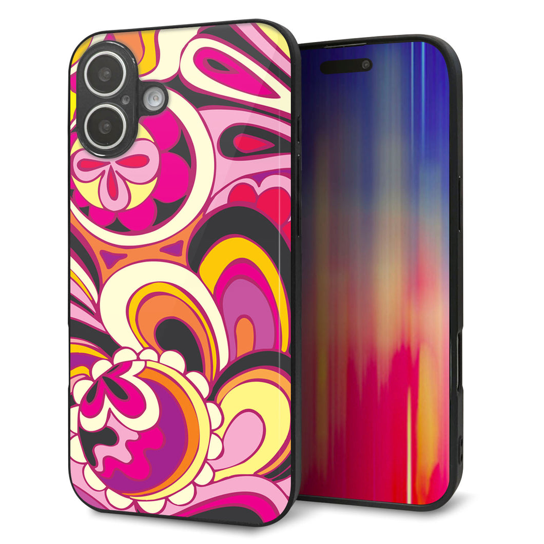 iPhone16 Plus 強化ガラス&TPUスマホケース ガラプリ【586 ブローアップカラー】